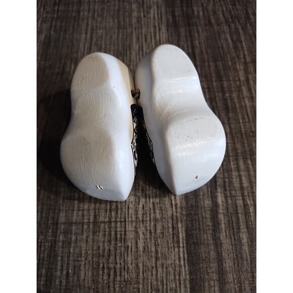 Holland Small Blue & White Souvenir Wooden Shoes Clogs Miniature Ornament 3 Inch - Picture 5 of 5